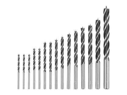 Wood drill bits, 15 pieces