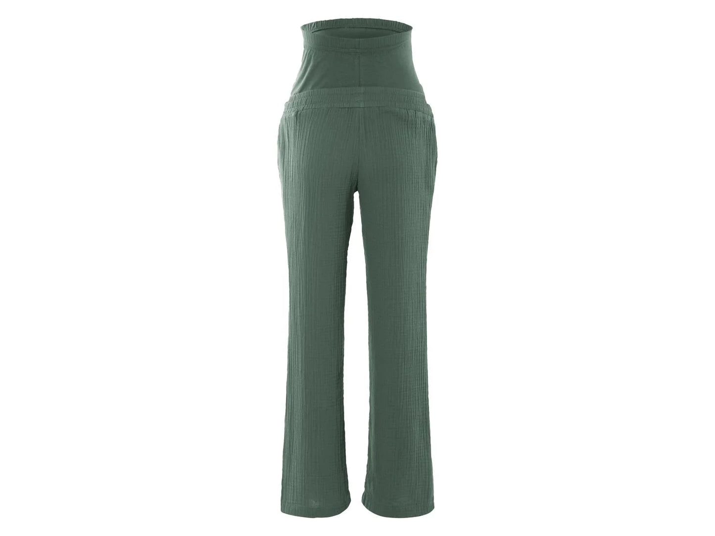 Women's muslin maternity pants (Green)
