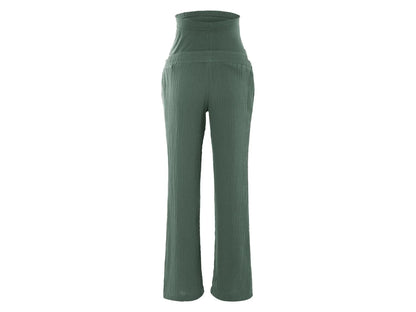 Women's muslin maternity pants (Green)