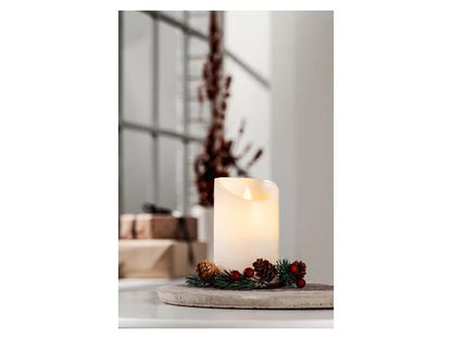 Real wax LED candle (With White Balls Decoration)
