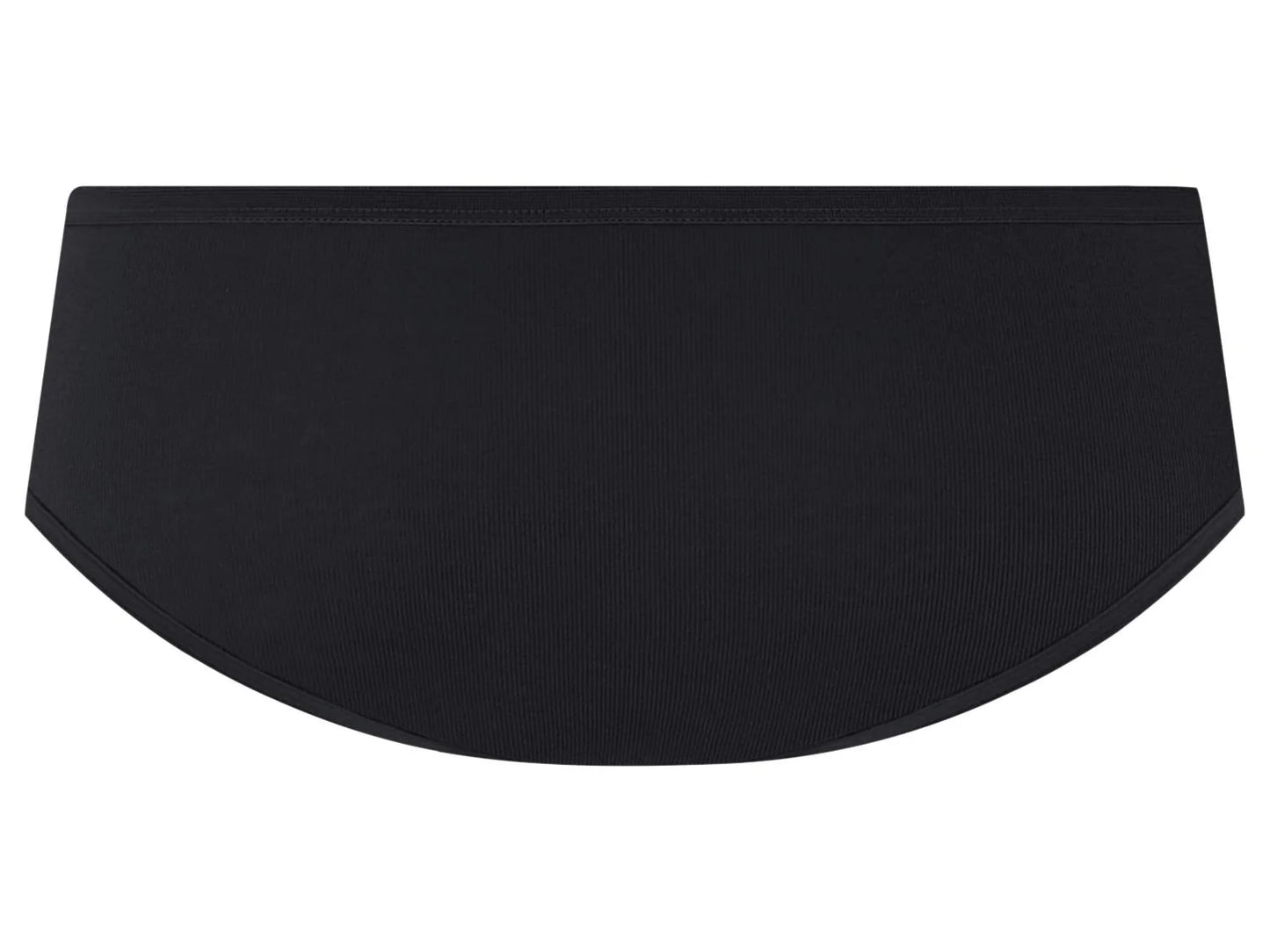 Women's briefs, 3 pieces, in cuddly fine rib quality (Black)