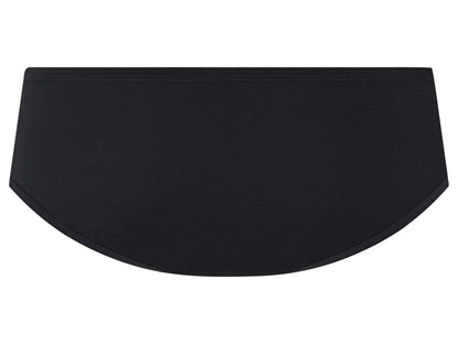 Women's briefs, 3 pieces, in cuddly fine rib quality (Black)