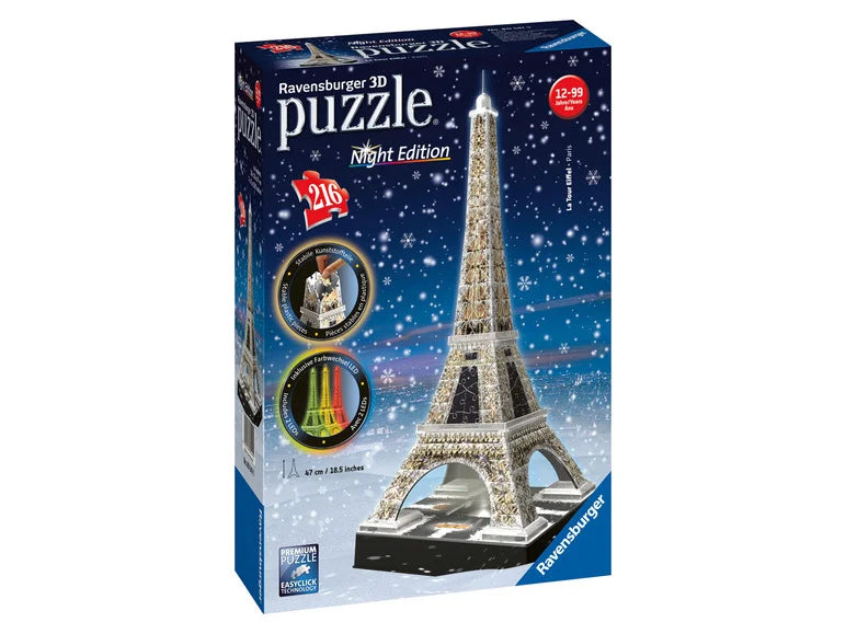 3D Puzzle Building, 216 pieces, with LED light