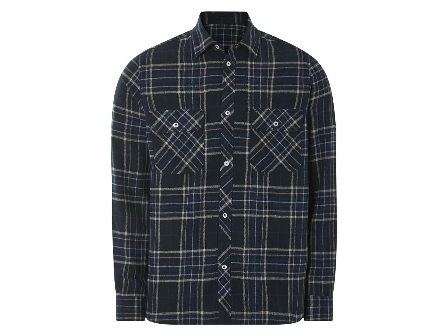 Men's Checkered Shirt (Black/Blue)