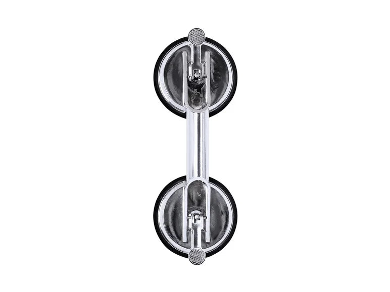 Shower handle with suction cups, Chrome