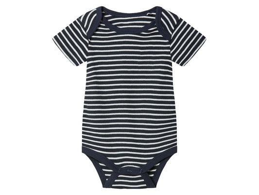 Boys' short-sleeved bodysuit for babies, 2 pieces