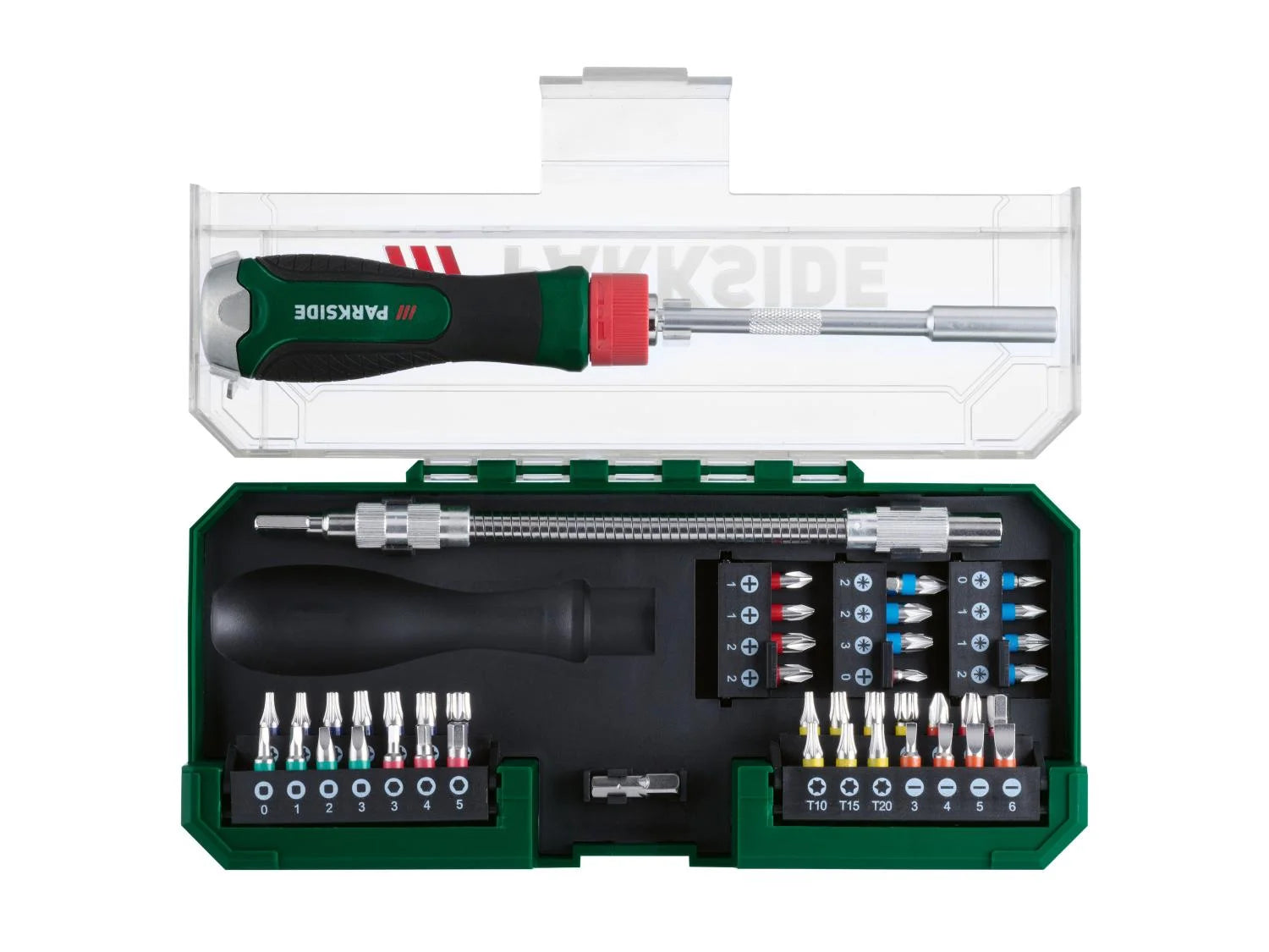 Parkside® Ratchet Screwdriver Bit Set, 43 Pieces