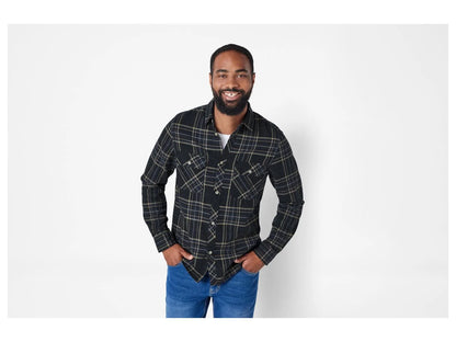 Men's Checkered Shirt (Black/Blue)