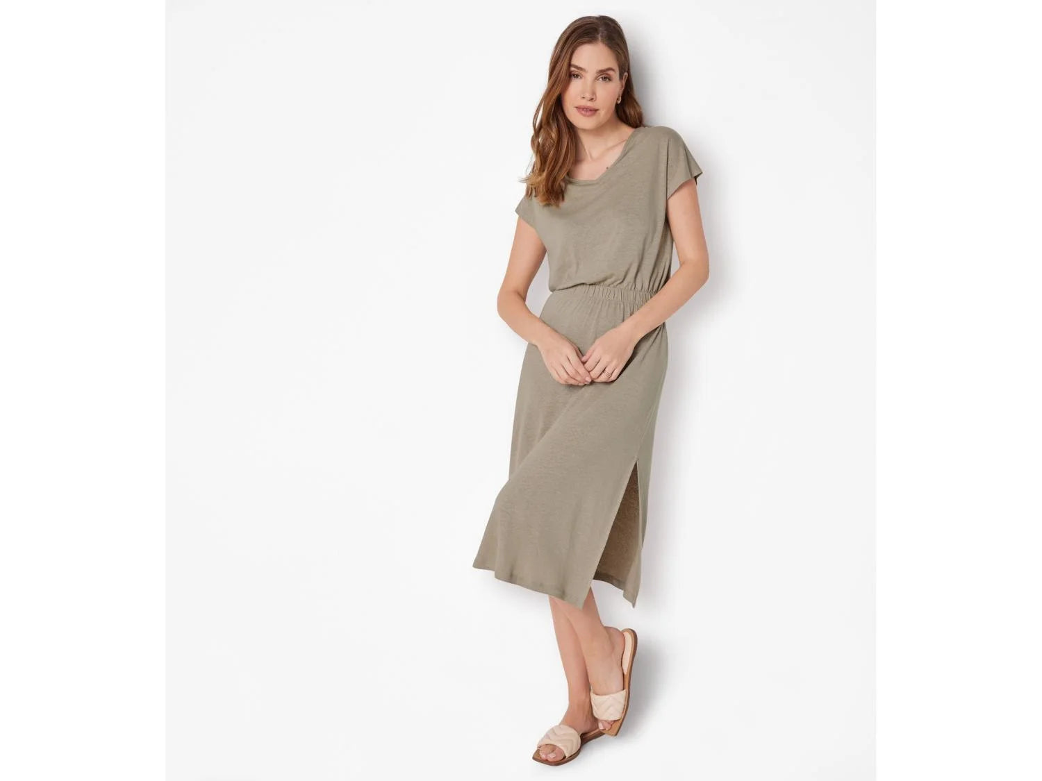 Oyanda Women’s Linen Midi Dress