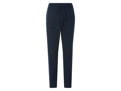 TOWNLAND Men's linen trousers, Straight Fit, Navy