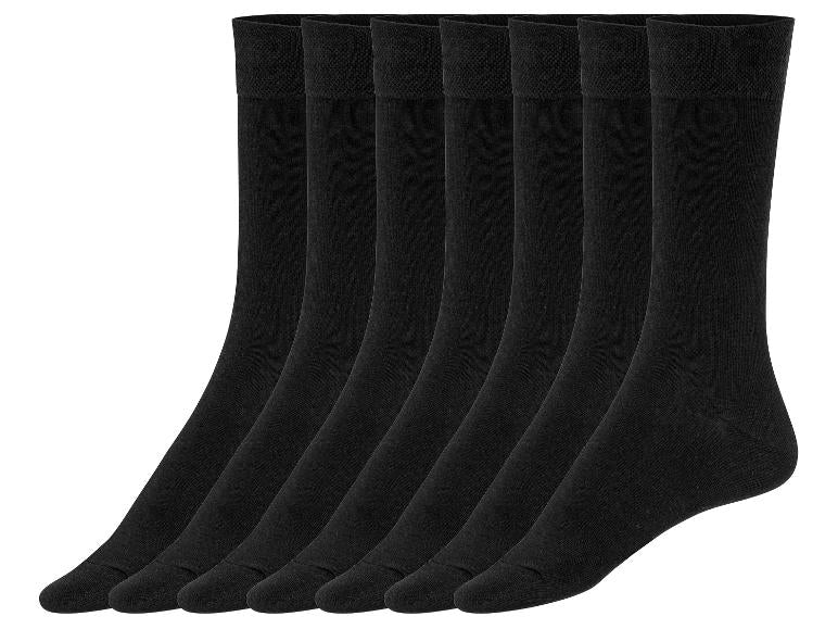 Esmara men organic cotton long socks 7 pairs (Black)