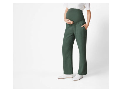 Women's muslin maternity pants (Green)