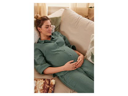 Women's muslin maternity pants (Green)