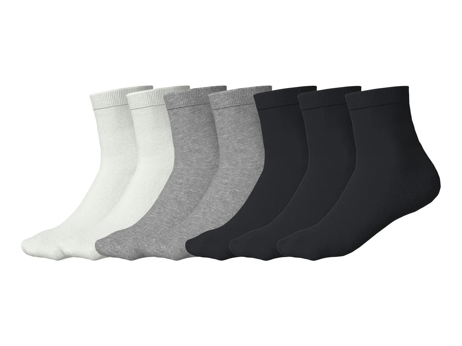 ESMARA Kids’ Socks, 7 pairs (White/Grey/Black)