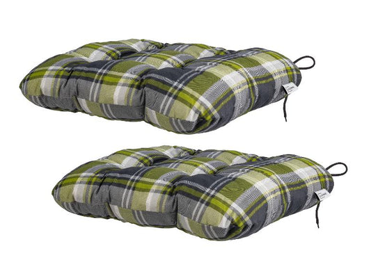 Livarno® Seat cushion Valencia/Miami, 40 x 43 cm, 2 pieces (green)