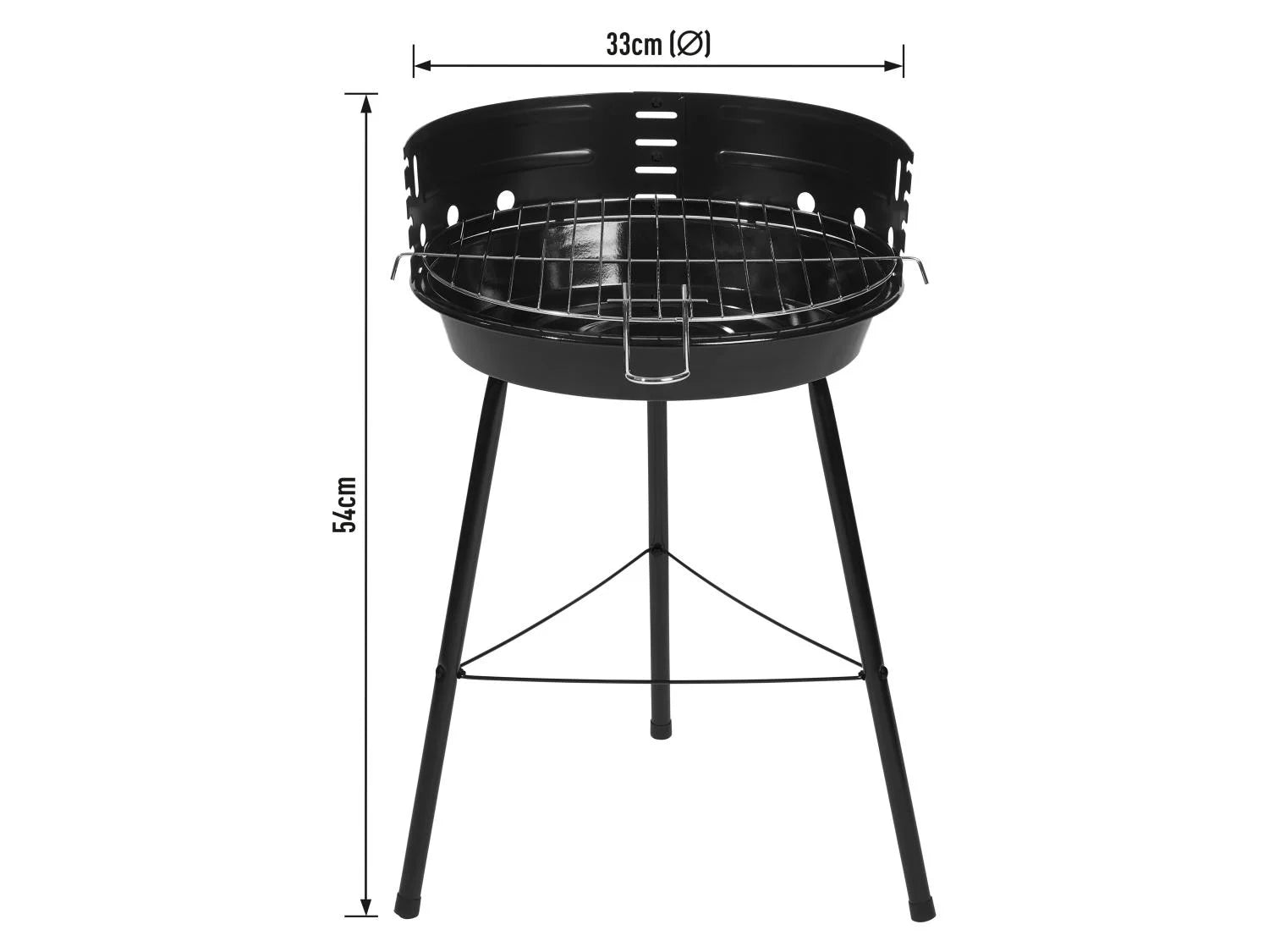 Let's BBQ Round charcoal barbecue