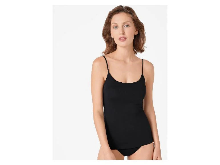Women's top with spaghetti straps (Black)