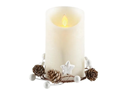 Real wax LED candle (With White Balls Decoration)