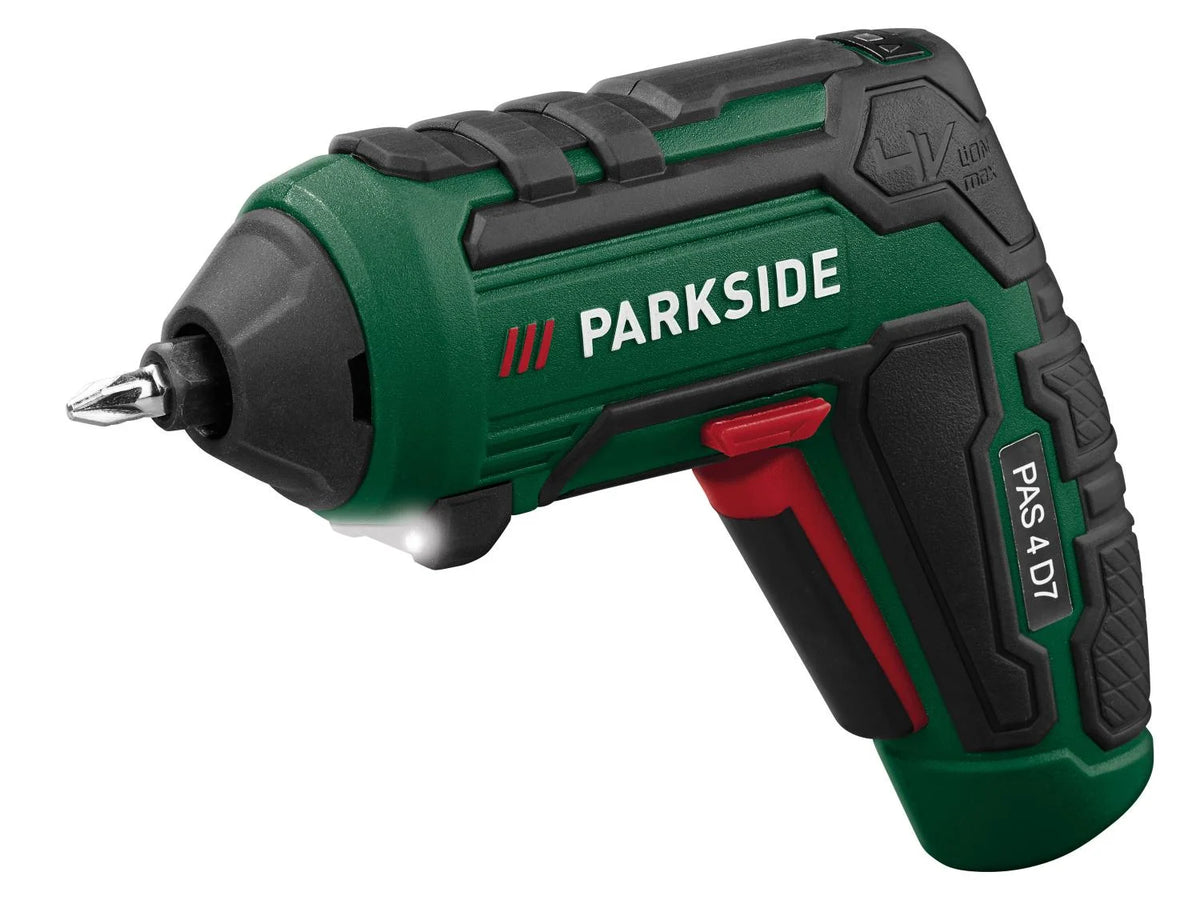 Cordless screwdriver set with accessories BBQ PAS 4 D7, 10 Nm, 4 V