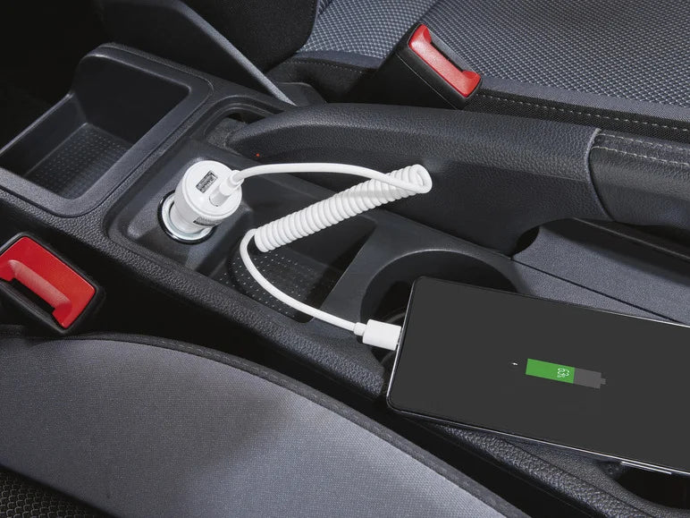 Car charger plug »TLS 2 A1« with 2 adapters