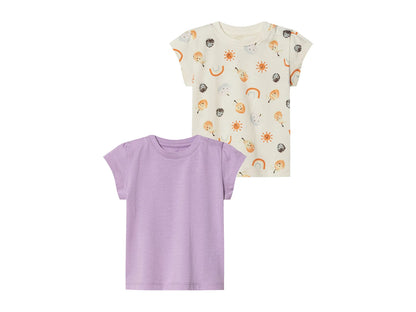 Girls' T-shirts for babies, 2 pieces