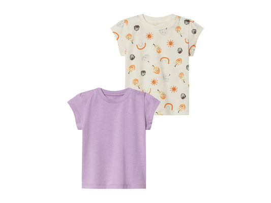 Girls' T-shirts for babies, 2 pieces
