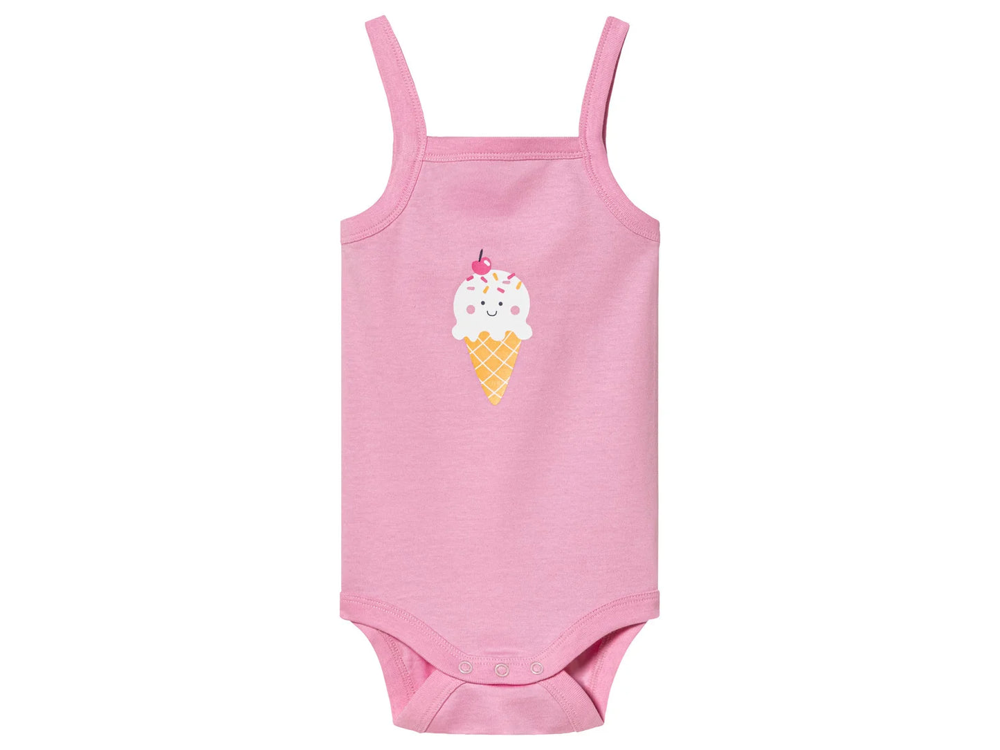 Girls' bodysuits for babies, 2 pieces (Pink)