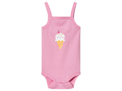Girls' bodysuits for babies, 2 pieces (Pink)