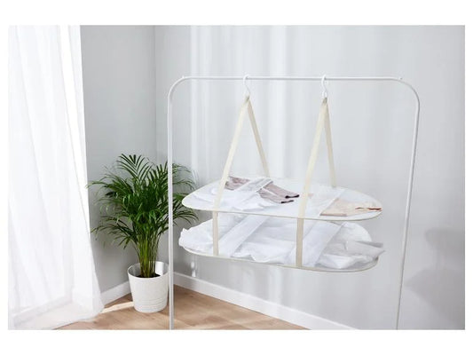 Delicates hanging dryer with recycled material