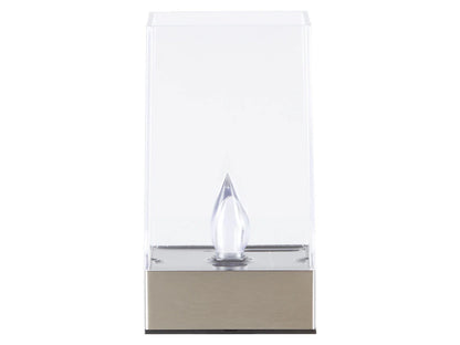 LED solar torch with realistic flickering effect