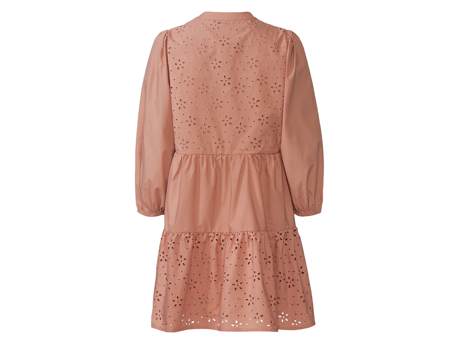 Dress with openwork embroidery