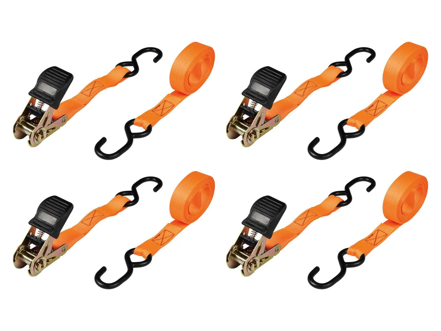 ULTIMATE SPEED® Ratchet straps (Lashing ratchet straps, 4 pieces)