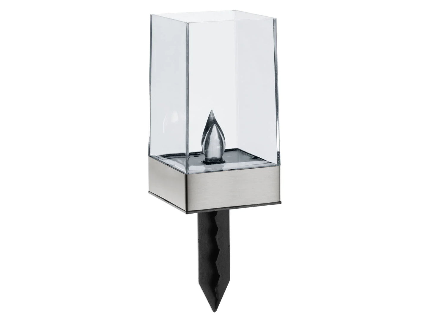 LED solar torch with realistic flickering effect