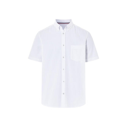 LIVERGY® Men's Casual Shirt, with Slightly Rounded Hem (Light Blue)
