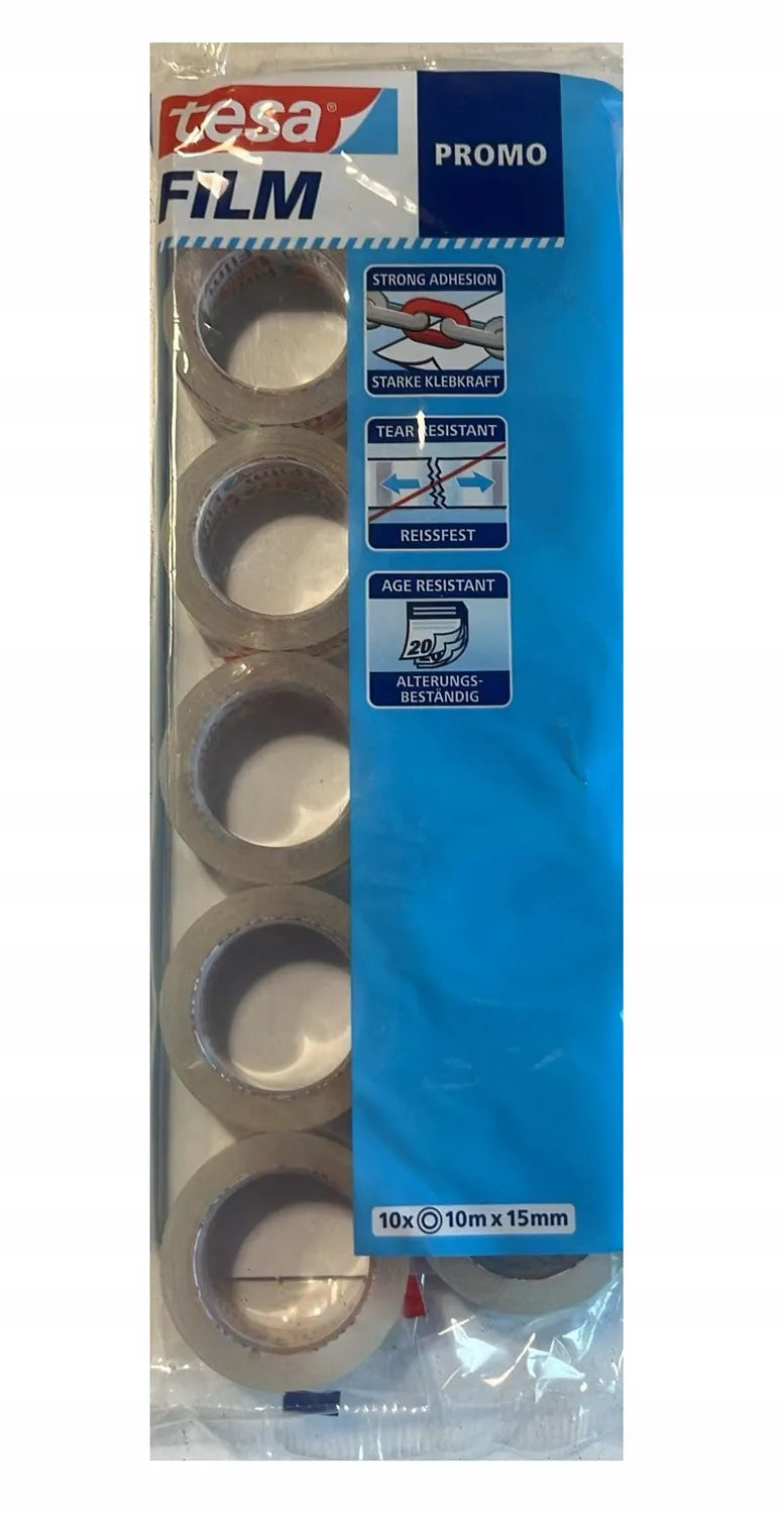 TESA 10 pcs OFFICE ADHESIVE TAPE 10m x 15mm
