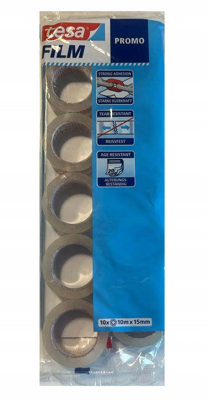 TESA 10 pcs OFFICE ADHESIVE TAPE 10m x 15mm