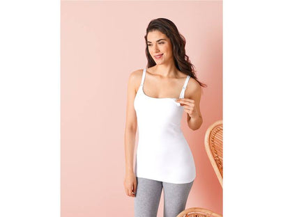 Pack of 2 Esmara Brand Cotton Breastfeeding Tops (White/Black)