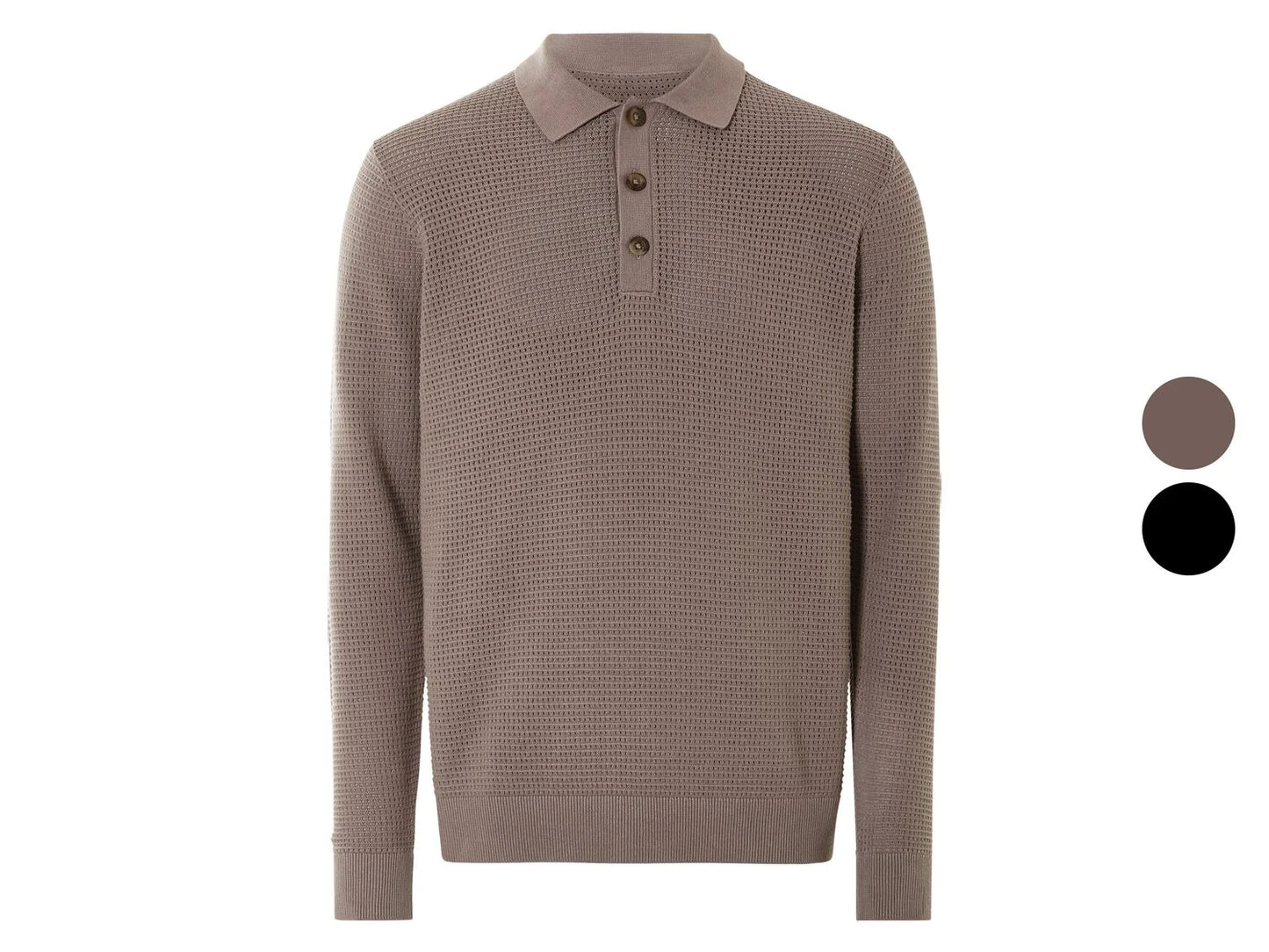 Men's long-sleeved polo shirt