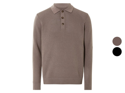 Men's long-sleeved polo shirt