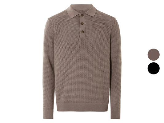 Men's long-sleeved polo shirt