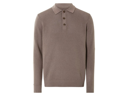 Men's long-sleeved polo shirt