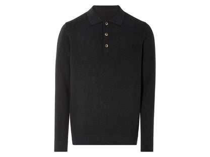 Men's long-sleeved polo shirt