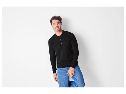Men's long-sleeved polo shirt