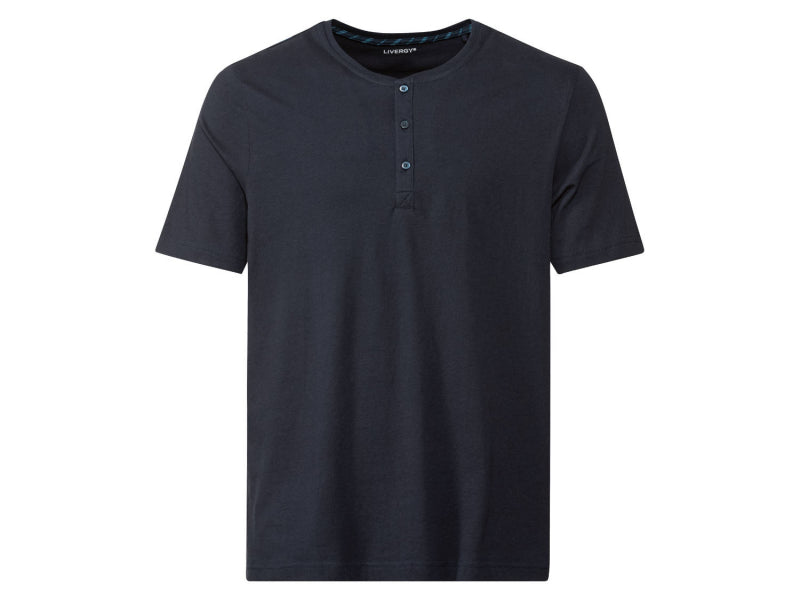 Livergy Men’s Pajama Set (T-Shirt & Shorts) – Navy Blue