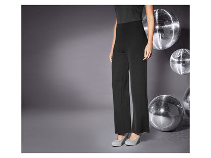 Flared Pants with Lurex Thread for Women