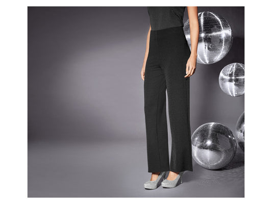 Flared Pants with Lurex Thread for Women