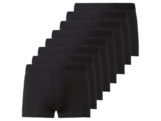 Boxers, Black, 8 Pack