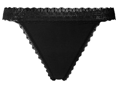 Esmara® Women's Thong with Lace, 5 Pieces (Black)