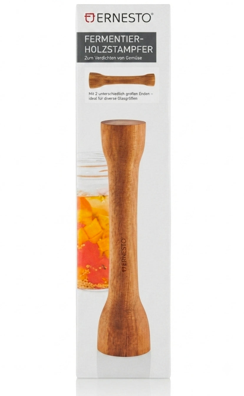 ERNESTO Wooden Fermentation Tamper – Vegetable Pressing Tool