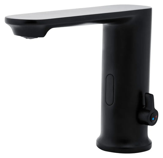 Livarno Home® Bathroom Washbasin Faucet with Motion Sensor, Black, Water-Saving
